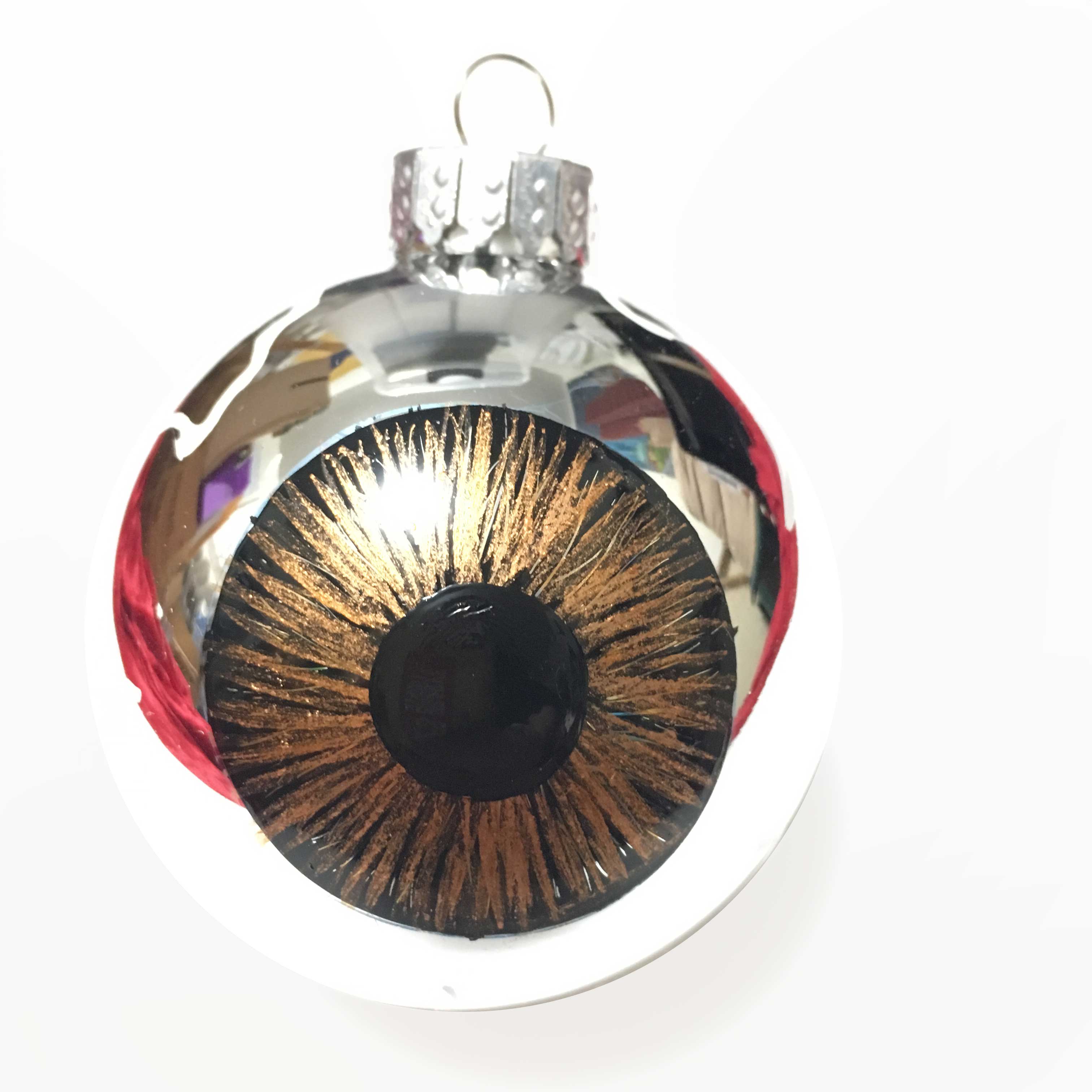 Brown eyeball ornament