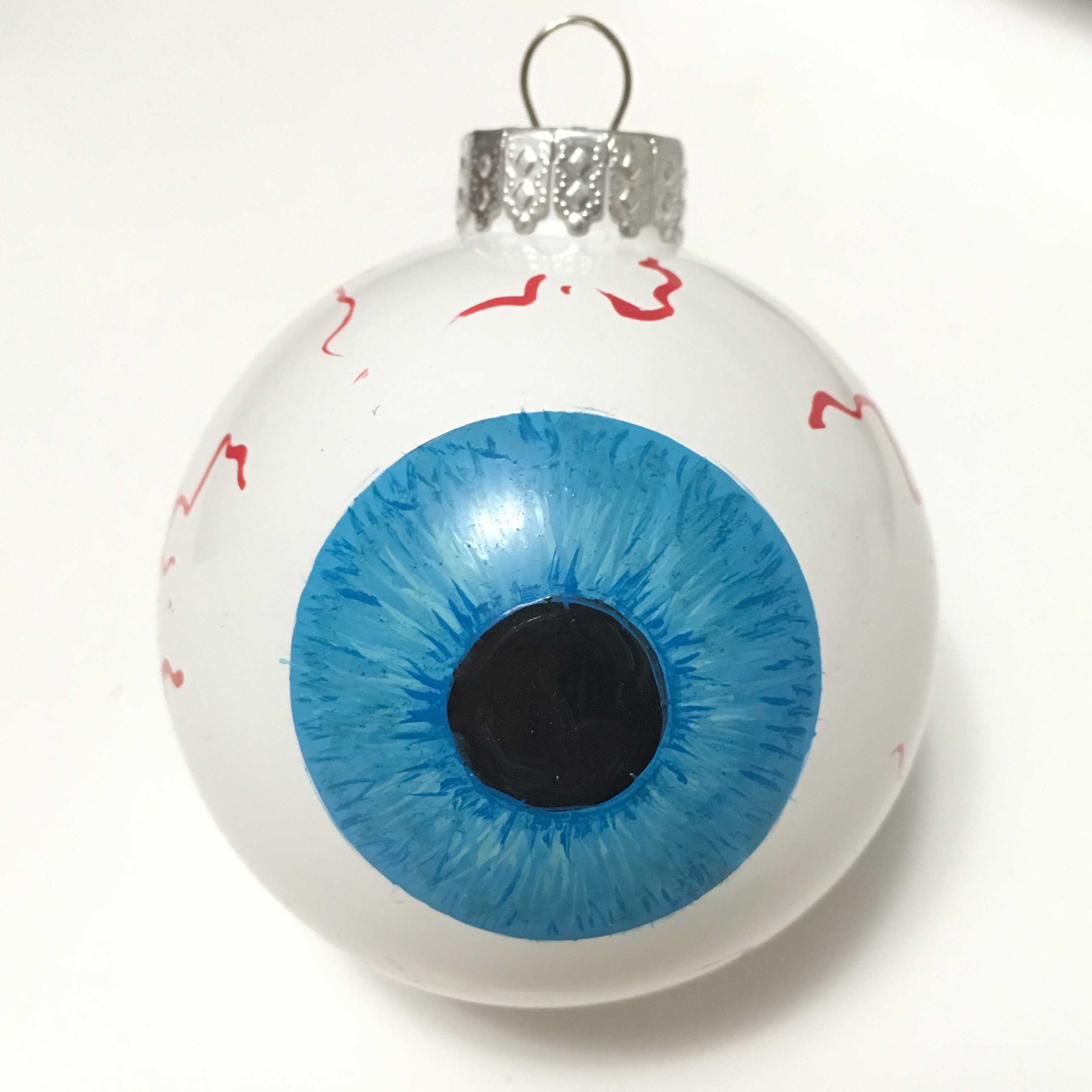 blue iris eyeball eye ornament
