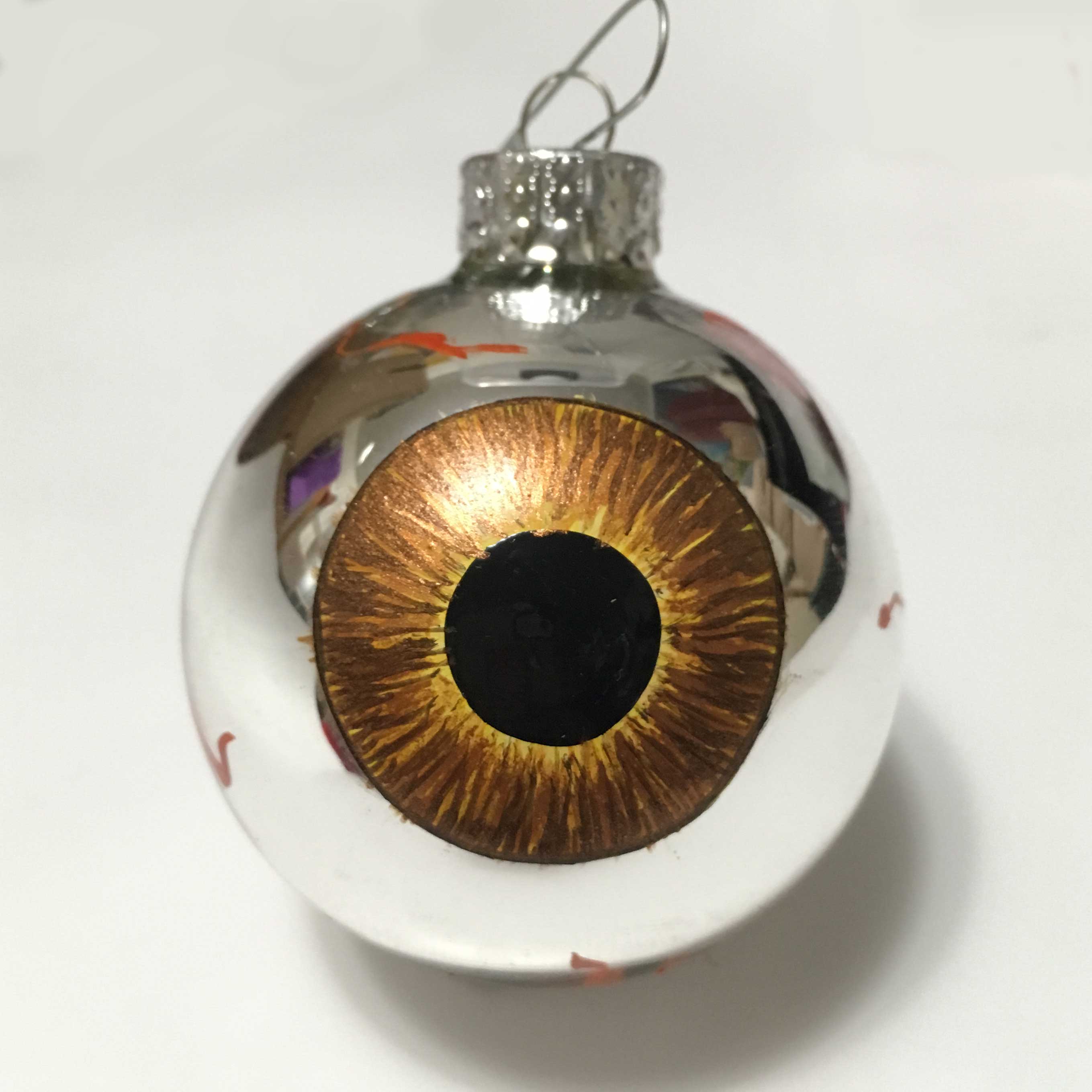 brown iris  eye eyeball ornament