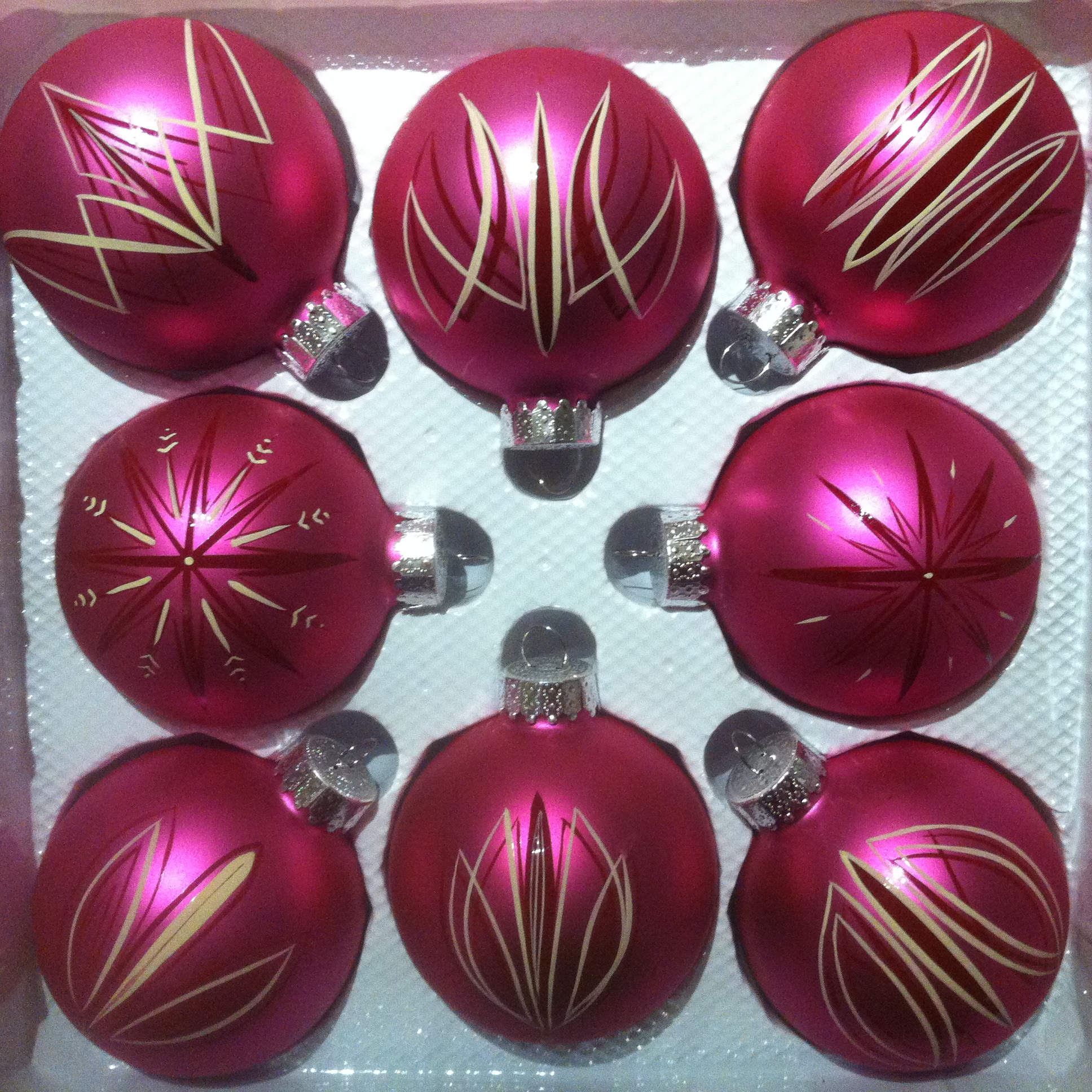 pink ornaments Set